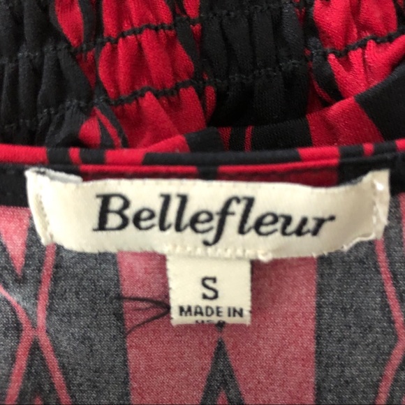 BELLE FLEUR GEOMETRIC TOP SCOOP NECK SIZE SM - Picture 5 of 7